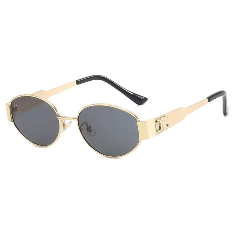 Brizee Aurel – Luxury Metal Oval Sunglasses